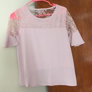 Pink lace shirt